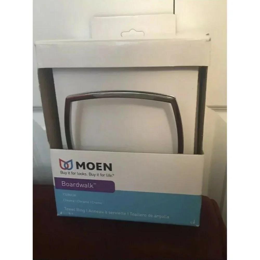 New Moen Boardwalk Chrome Towel‎ Ring Model Y3286CH, BRAND NEW